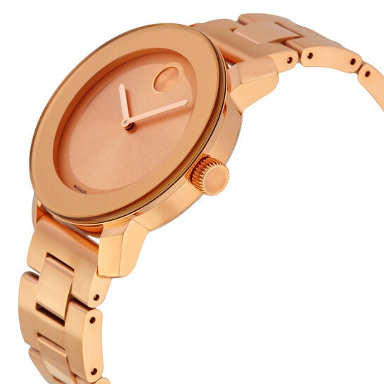 Movado Bold Rose Gold Dial Rose Gold Steel Strap Watch for Women - 3600342