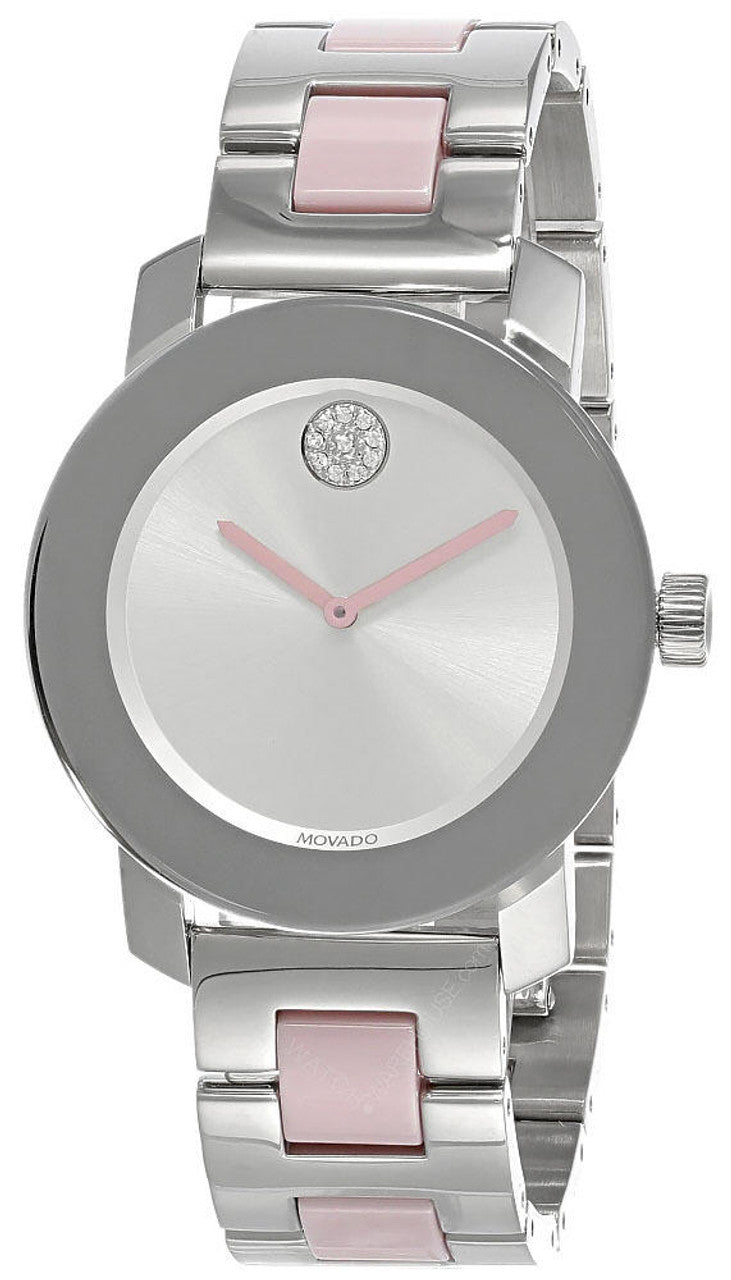 Movado Bold Silver Dial Two Tone Steel Strap Watch for Women - 3600702