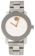 Movado Bold Silver Dial Silver Steel Strap Watch For Women - 3600084