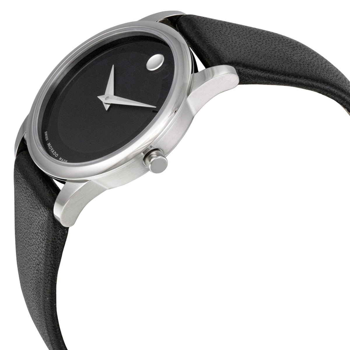 Movado Museum Classic Black Dial Leather Strap 28mm Watch For Women - 0606503