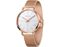 Calvin Klein Even White Dial Rose Gold Mesh Bracelet Watch for Women - K7B21626