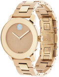 Movado Bold Rose Gold Dial Rose Gold Steel Strap Watch For Women - 3600335