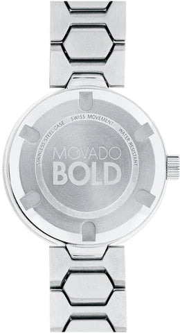 Movado Bold Silver Dial Silver Steel Strap Watch For Women - 3600381