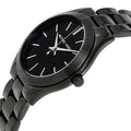 Michael Kors Mini Slim Runway Black Dial Black Steel Strap Watch for Women - MK3587