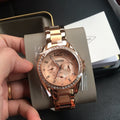 Fossil Riley Multifunction Rose Gold Dial Rose Gold Steel Strap Watch for Women - ES2811