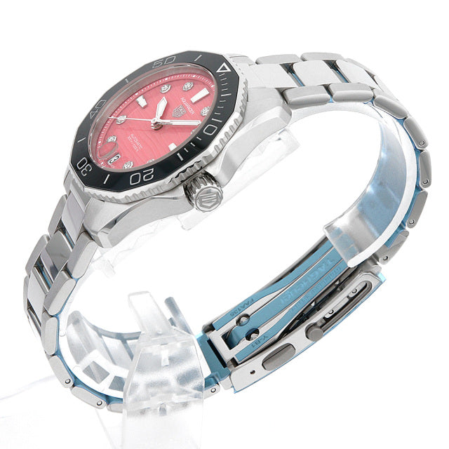 Tag Heuer Aquaracer Professional 300 Automatic Diamonds Pink Dial Silver Steel Strap Watch for Women - WBP231J.BA0618