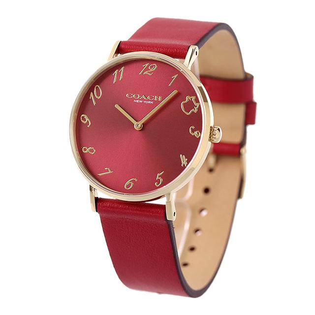 Coach Perry Red Dial Red Leather Strap Watch for Women - 14503722