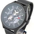 Tommy Hilfiger Spencer Skeleton Black Dial Black Mesh Bracelet Watch for Men - 1791644