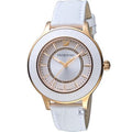 Swarovski Octea Lux White Dial White Leather Strap Watch for Women - 5414416