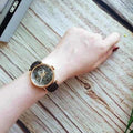 Fossil Boyfriend Skeleton Automatic Grey Dial Grey Leather Strap Watch for Women - ME3089