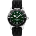 Breitling Superocean Heritage B20 Automatic 42 Green Dial Black Mesh Bracelet Watch for Women - AB2010121L1S1