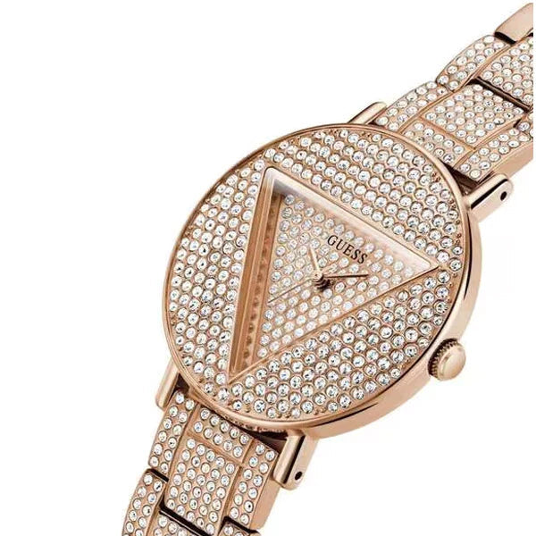 Guess Trend Diamonds Rose Gold Dial Rose Gold Steel Strap Watch for Women - GW0512L3