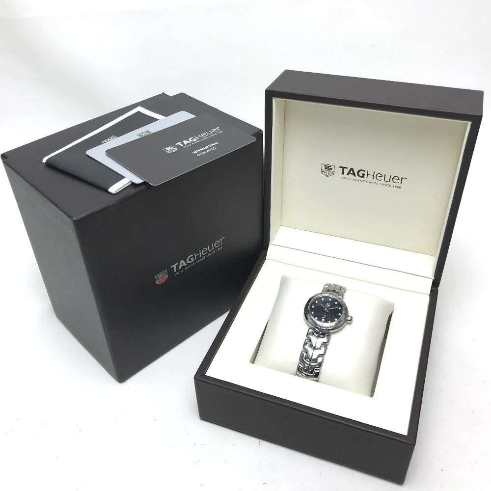 Tag Heuer Link Quartz Diamonds Black Dial Silver Steel Strap Watch for Women - WAT1410.BA0954