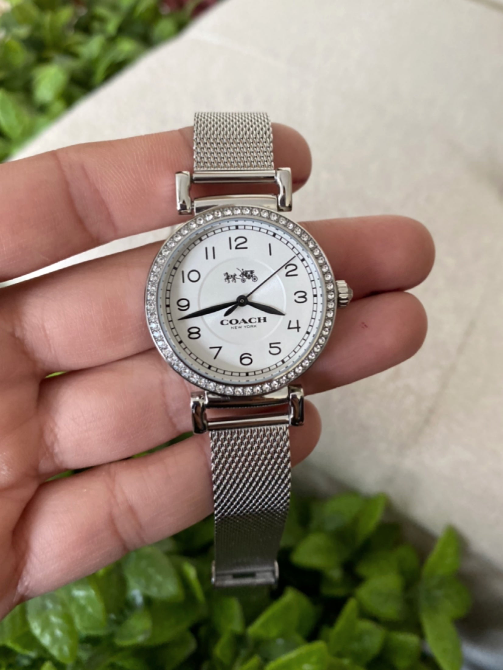 Coach Madison White Dial Silver Mesh Bracelet Watch for Women - 14502651