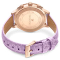 Swarovski Octea Lux Chrono Purple Dial Purple Leather Strap Watch for Women - 5632263