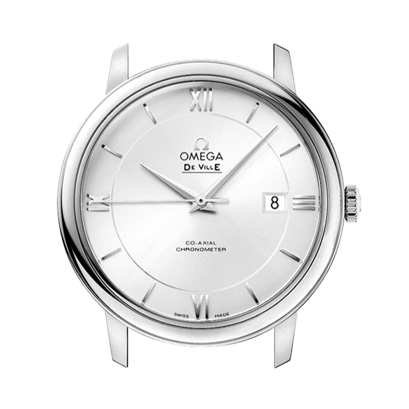 Omega De Ville Prestige Co-Axial Silver Dial Silver Steel Strap Watch for Men - 424.10.40.20.02.003