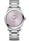 Omega Seamaster Aqua Terra Quartz Purple Dial Silver Steel Strap Watch for Women - 220.10.28.60.60.001