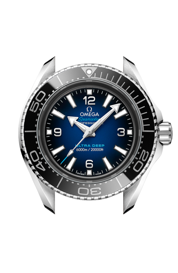 Omega Planet Ocean 6000M Co Axial Master Chronometer 45.5mm Blue Dial Black Rubber Strap Watch for Men - 21532462103001