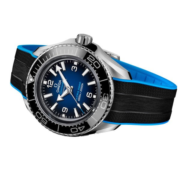 Omega Planet Ocean 6000M Co Axial Master Chronometer 45.5mm Blue Dial Black Rubber Strap Watch for Men - 21532462103001