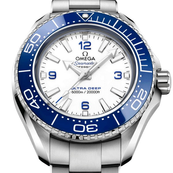 Omega Planet Ocean 6000M Co Axial Master Chronometer 45.5mm White Dial Silver Steel Strap Watch for Men - 21530462104001