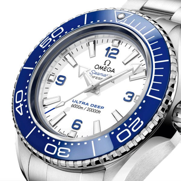 Omega Planet Ocean 6000M Co Axial Master Chronometer 45.5mm White Dial Silver Steel Strap Watch for Men - 21530462104001