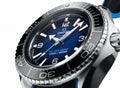 Omega Planet Ocean 6000M Co Axial Master Chronometer 45.5mm Blue Dial Black Rubber Strap Watch for Men - 21532462103001