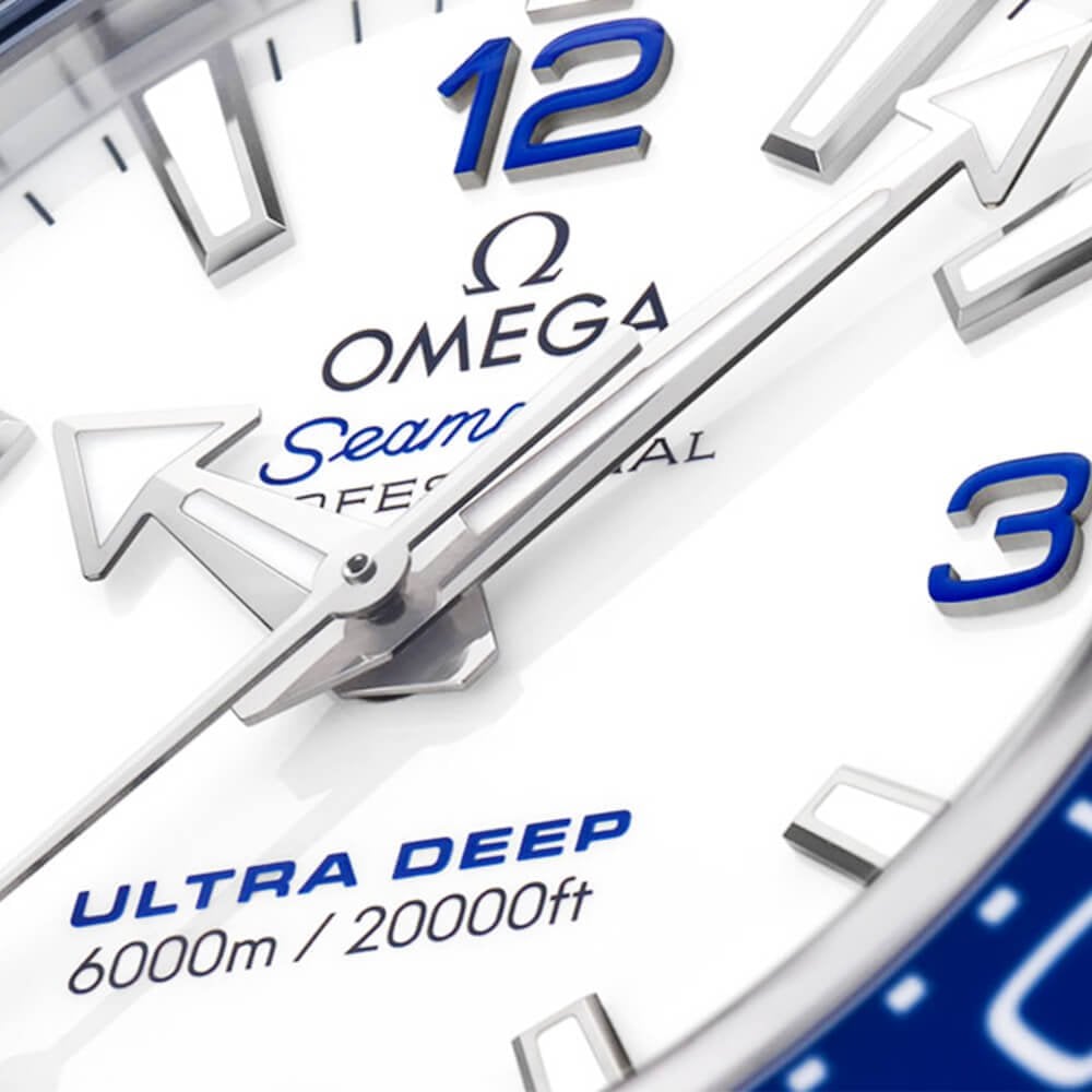 Omega Planet Ocean 6000M Co Axial Master Chronometer 45.5mm White Dial Silver Steel Strap Watch for Men - 21530462104001