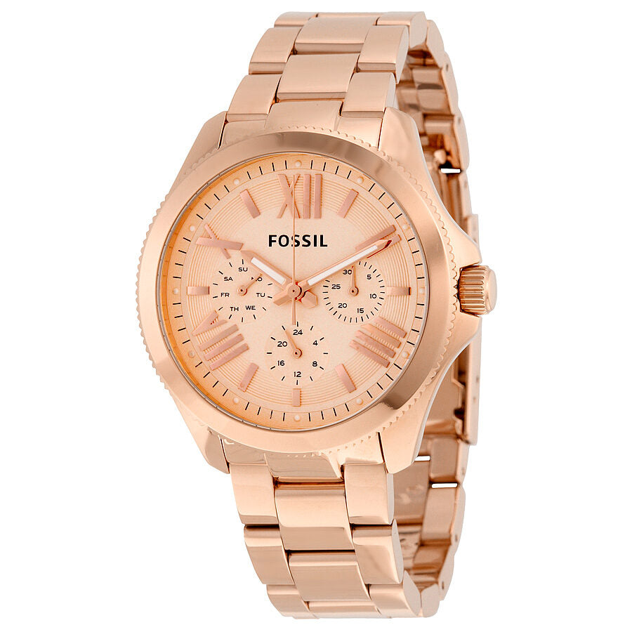 Fossil Cecile Rose Gold Dial Rose Gold Steel Strap Watch for Women - AM4511