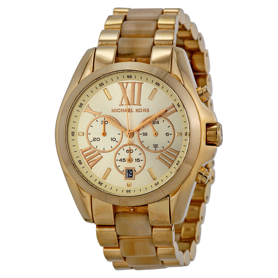 Michael Kors Bradshaw Gold Dial Gold Steel Strap Watch for Women - MK5722