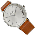 Coach Charles Silver Dial Brown Leather Strap Watch for Men - 14602152