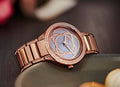 Michael Kors Kerry Purple Dial Rose Gold Stainless Steel Strap Watch for Women - MK3482