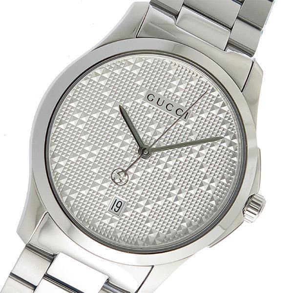 Gucci G Timeless 400 Quartz Stainless Steel Silver Dial 38mm Watch For Women - YA126459