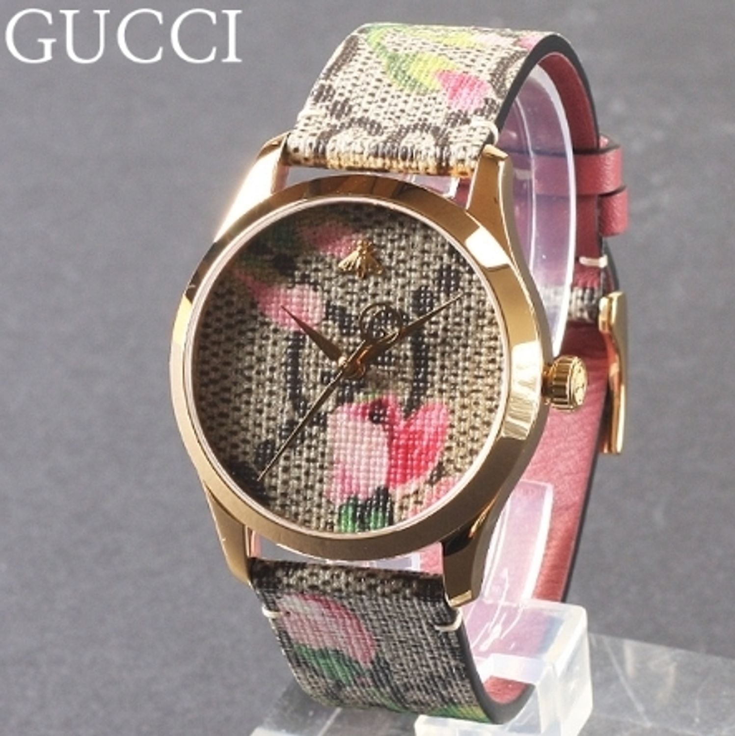 Gucci G Timeless Quartz Brown Dial Brown Leather Strap Watch For Women - YA1264038