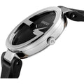 Gucci Interlocking G Black Dial Black Leather Strap Watch For Women - YA133301