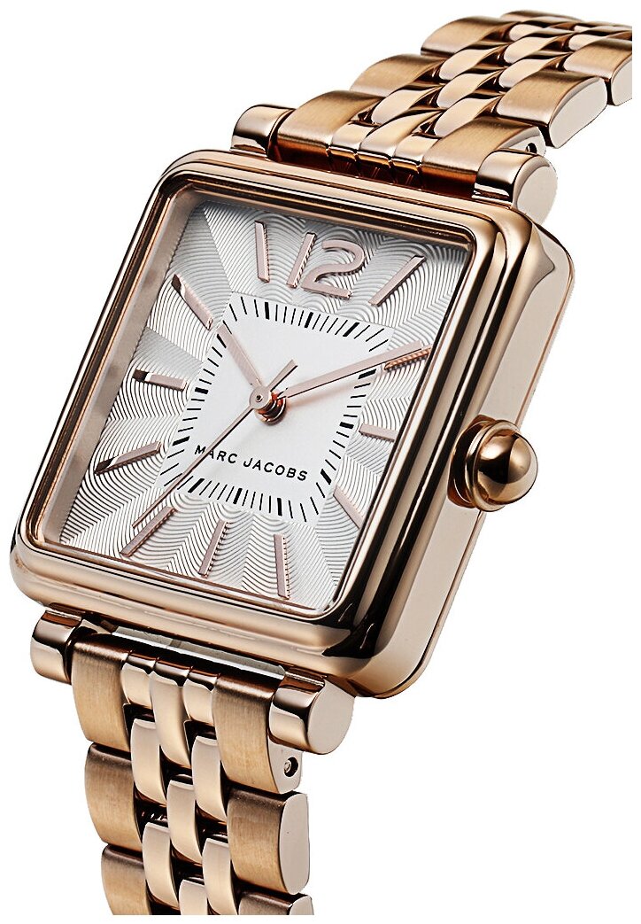 Marc Jacobs Vic White Dial Rose Gold Stainless Steel Strap Watch for Women - MJ3514