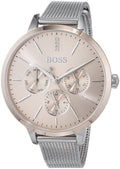 Hugo Boss Symphony Brown Dial Silver Mesh Bracelet Watch for Women - 1502423