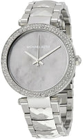 Michael Kors Parker Mother of Pearl Silver Steel Strap Watch for Women - MK6424