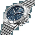 Breitling Chronomat B01 42 Frecce Tricolori Blue Dial Silver Steel Strap Watch for Men - AB01344A1C1A1