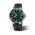 Oris Aquis Date Green Dial Black Rubber Strap Watch for Men - 0173377304157-0742464EB