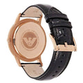 Emporio Armani Renato Quartz Black Dial Black Leather Strap Watch For Men - AR2425