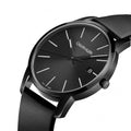 Calvin Klein City Quartz Black Dial Black Leather Strap Watch for Men - K2G2G4CX