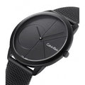 Calvin Klein Minimal Black Dial Black Mesh Bracelet Watch for Men - K3M514B1