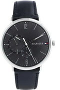 Tommy Hilfiger Brooklyn Black Dial Black Leather Strap Watch for Men - 1791509