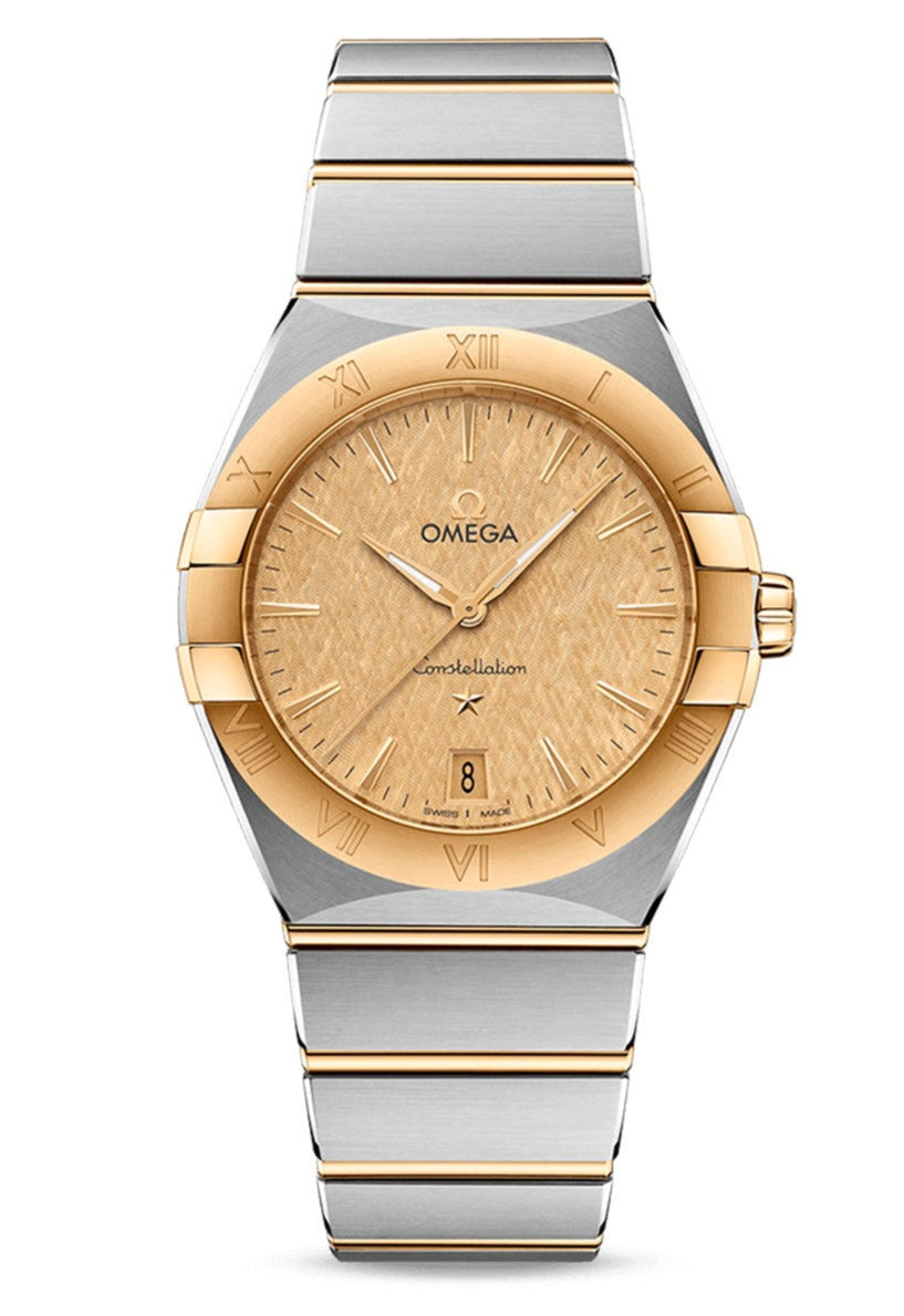 Omega Constellation Manhattan Yellow Dial Two Tone Steel Strap Watch for Women - 131.20.28.60.08.001