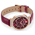 Swarovski Passage Chrono Red Dial Red Leather Strap Watch for Women - 5580345