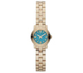 Marc Jacobs Amy Dinky Turquoise Dial Gold Stainless Steel Strap Watch for Women - MBM3229