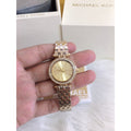 Michael Kors Darci Gold Dial with Diamonds Gold Steel Strap Watch for Women - MK3295