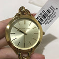 Michael Kors Runway Gold Dial Gold Steel Strap Watch for Women - MK3222