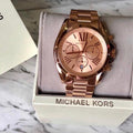 Michael Kors Bradshaw Rose Gold Dial Rose Gold Steel Strap Watch for Women - MK5503