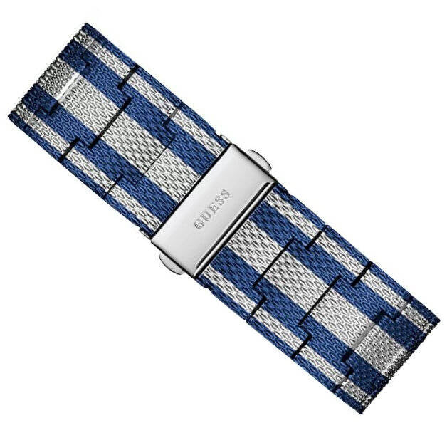 Guess Richmond Blue Dial Two Tone Mesh Bracelet Watch for Men - W1179G1